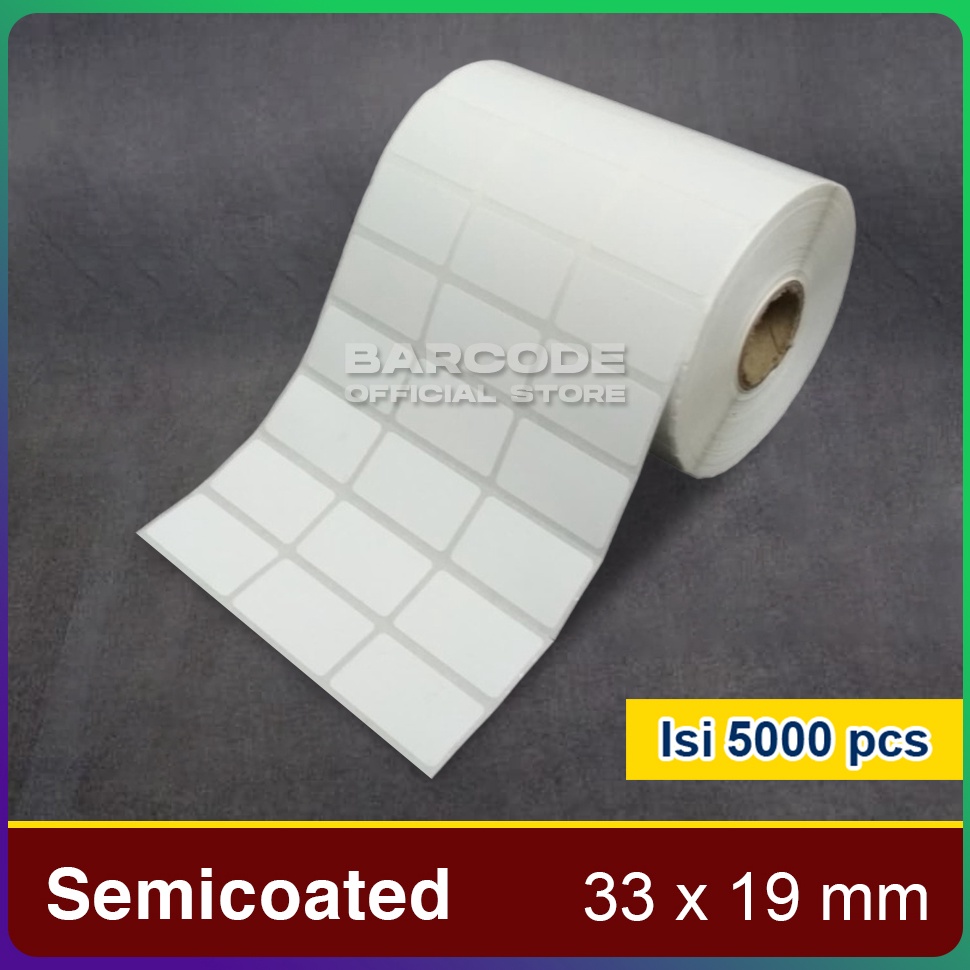 

KODE F9U Label Barcode 33 x 19 mm 33x19 33x19mm Kertas Sticker Semicoated 3 line