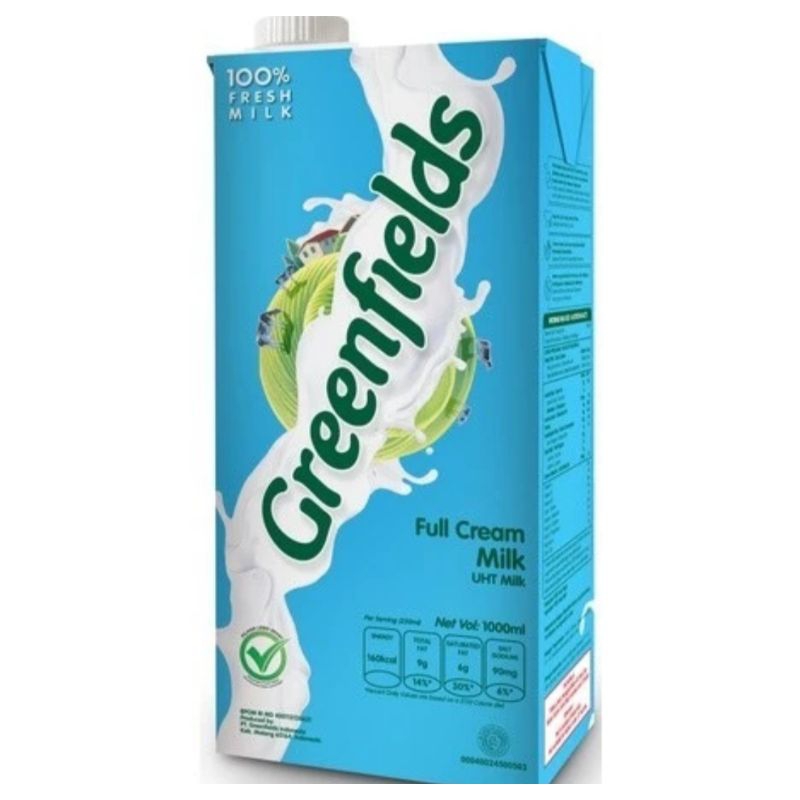 

GREENFIELDS FULL CREAM 1 LITER Susu Segar