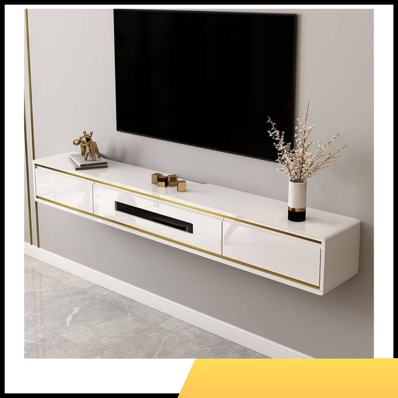 Rak Tv Dinding Minimalis Modern / Meja Tv Gantung Tempel