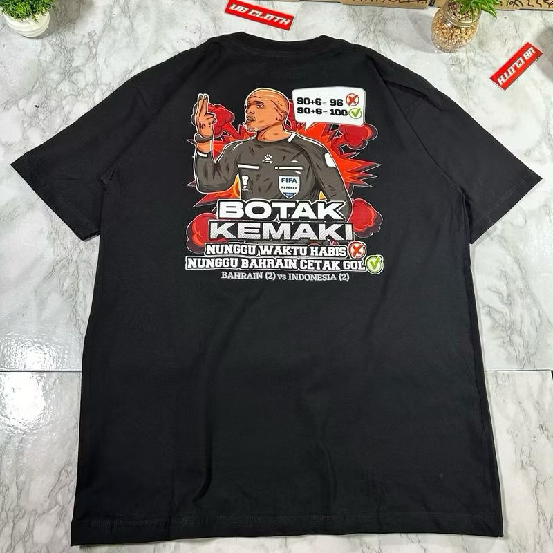 Kaos Baju Botak Kemaki Wasit Kaos Mafia Bola Kaos Wasit Bahrain Kaos Timnas Indonesia ~FREE STICKER