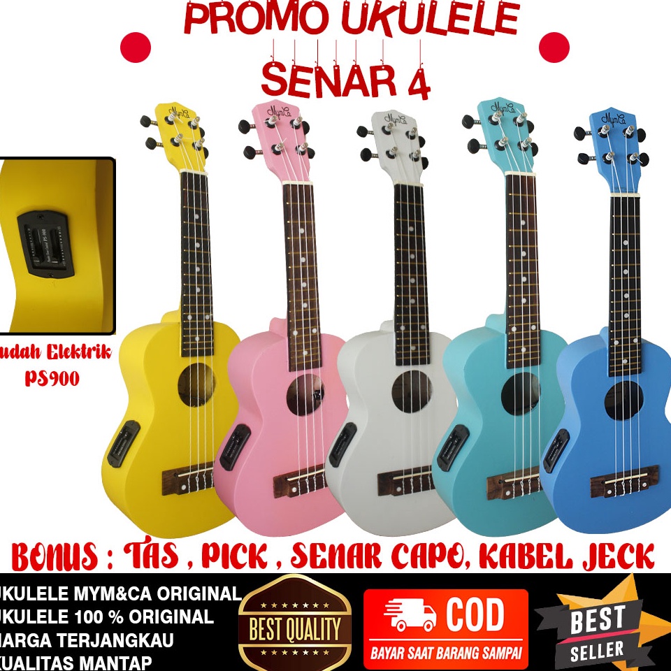 Lebih Istimewa Ukulele ORIGINAL MymCa AKUSTIK ELEKTRIK Paket Hemat bergaransi