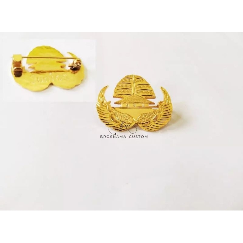 PIN KORPRI Bros KORPRI Lencana KORPRI Kuningan Lapis Emas Bross Bros Guru Custom Nama ASN PNS PPPK P
