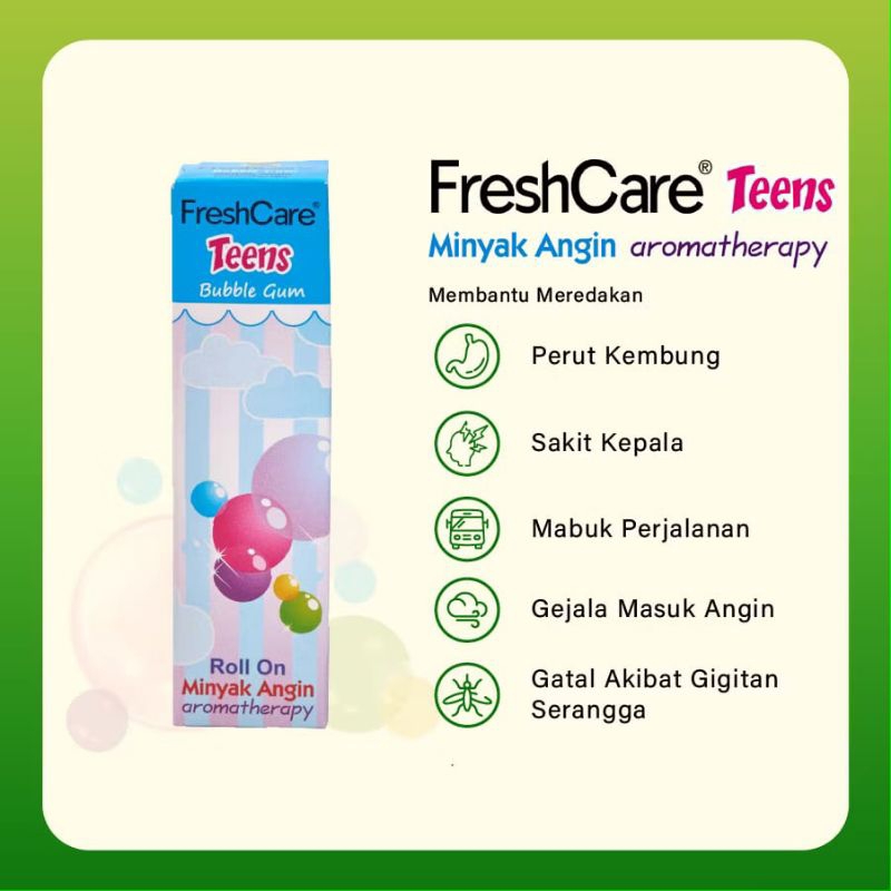 FreshCare Teens Bubble Gum Roll On Minyak Angin Aromatherapy