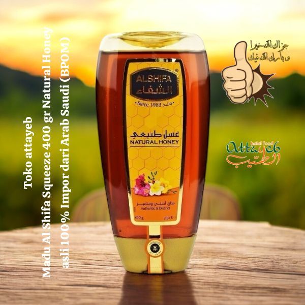 

Madu Al Shifa Squeeze 400gr Natural Honey asli 100% Impor dari Arab Saudi (BPOM)