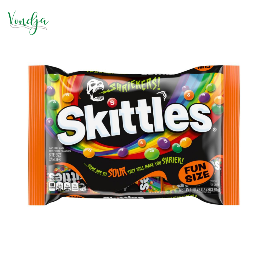 

Permen Skittles Shriekers Sour Fun Size Chewy Permen Halloween