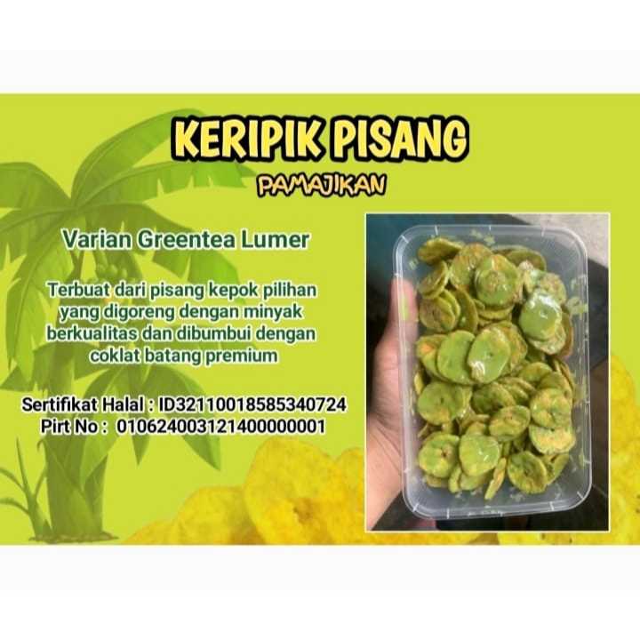 

Keripik Pisang Varian Greentea Lumer. 150 Gram. Keripik Pisang. Cemilan Sehat