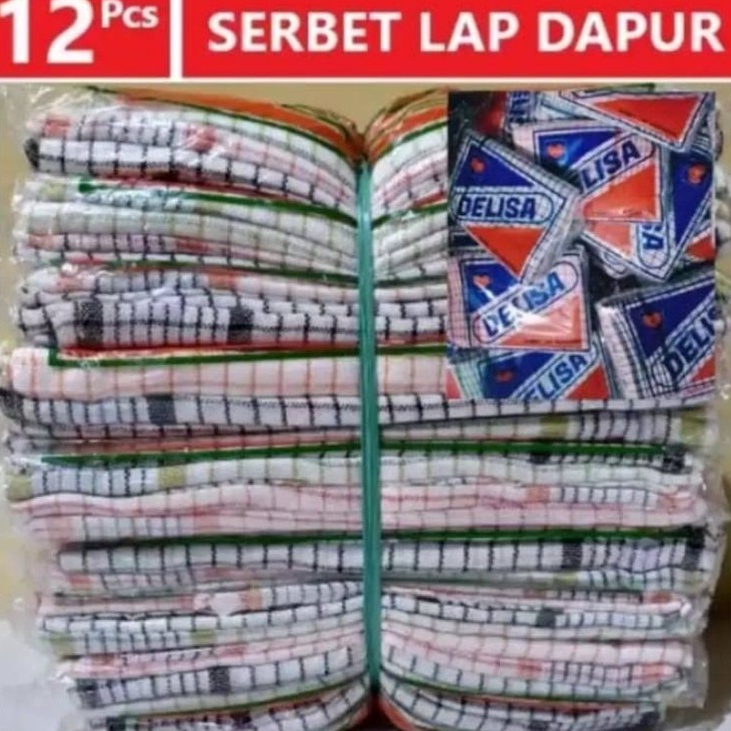 Stock ready 1 LUSIN SERBET KAIN LAP PIRING MURAH LAP TANGAN ISI 1 LUSIN12PCS SATU LUSIN SERBET WARNA