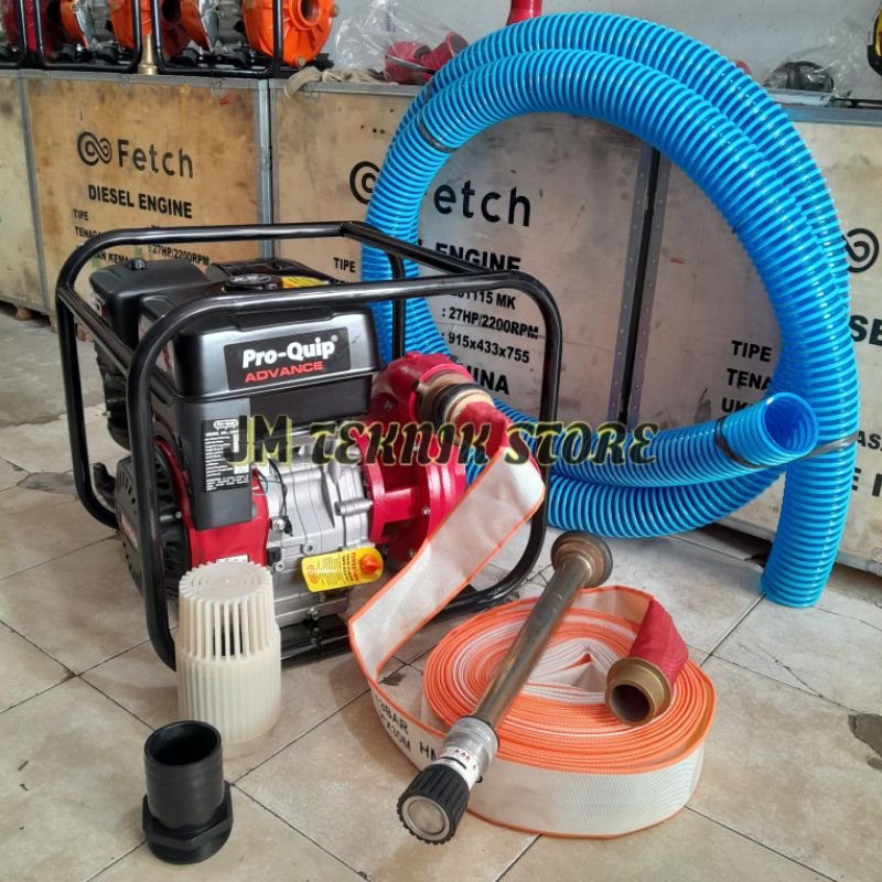 POMPA ALKON PEMADAM QMP-300 | 25HP KOMPLIT JET NOZZEL SIAP PAKAI