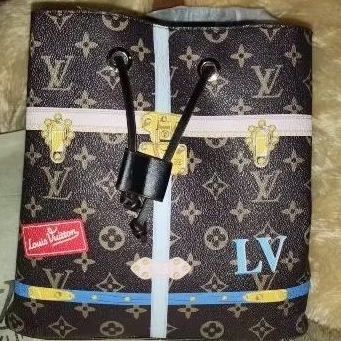 TAS IMPORT wanita serut lukis depan belakang