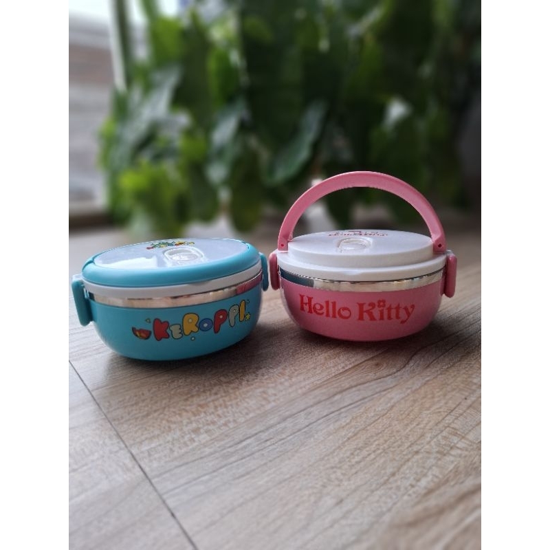 RANTANG KARAKTER KOTAK MAKAN 1 SUSUN LUNCHBOX HELLOKITTY KEROPI DORAEMON