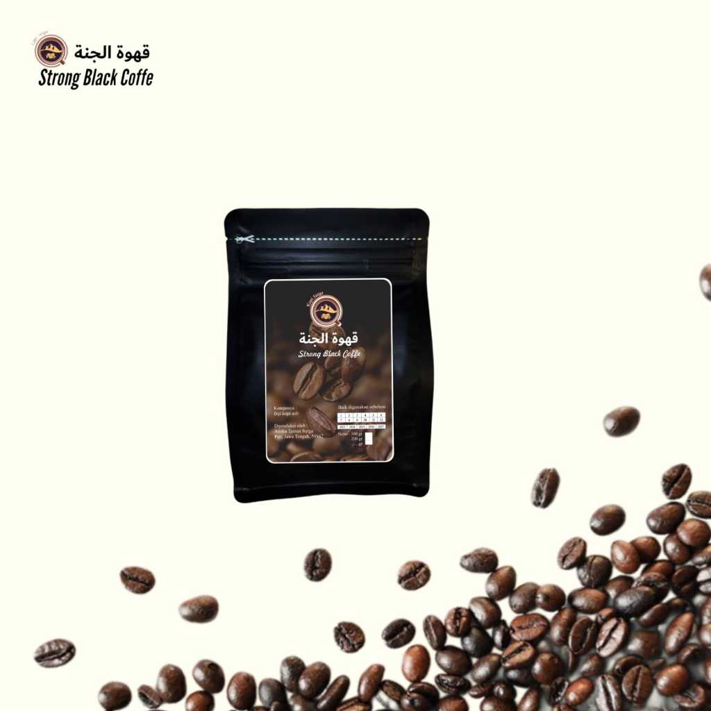 

Kopi Surga Strong Black bubuk hitam rasa khas dan nendang (250gr)