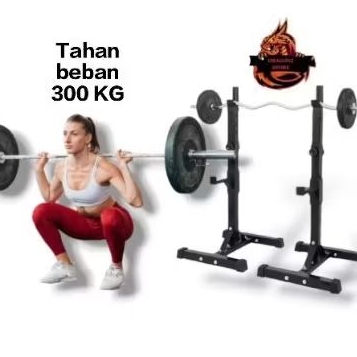 tiang penyangga squatrack benchpress adjustable baja