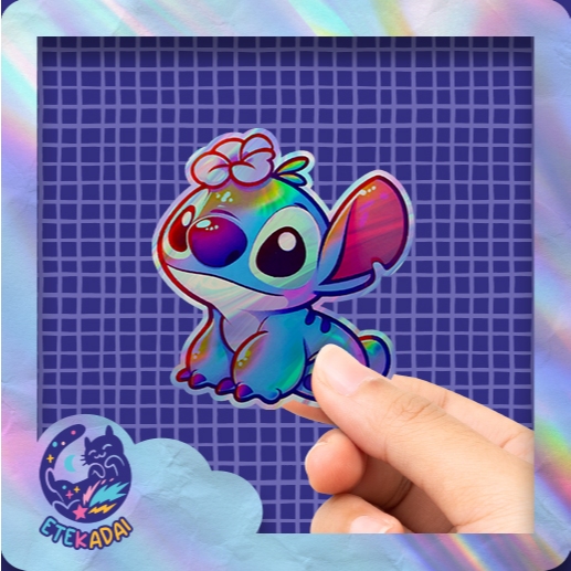 

Stiker Hologram Film Lilo & Stitch Cute Stitch