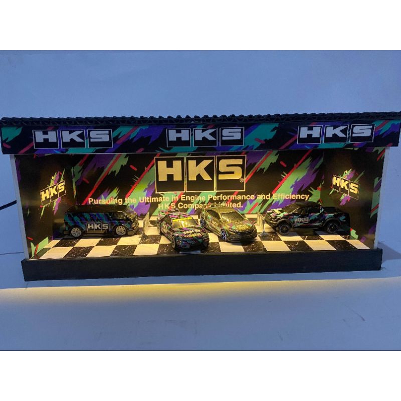 [Garagebiru#38] READY Diorama HKS hotwheels/miniGT ukuran 28,5x11,5 bahan PVC Board Kelistrikan plug