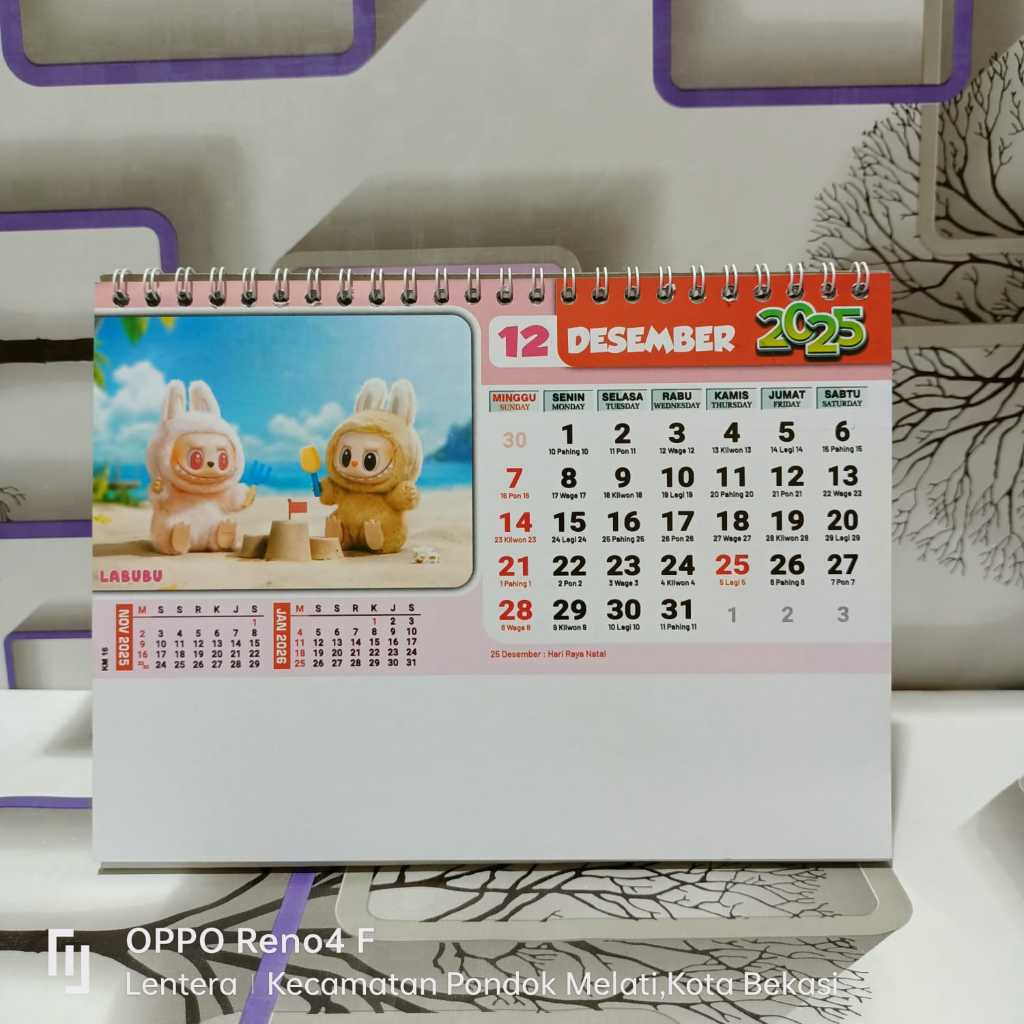 

KALENDER MEJA KARTUN LABUBU 2025