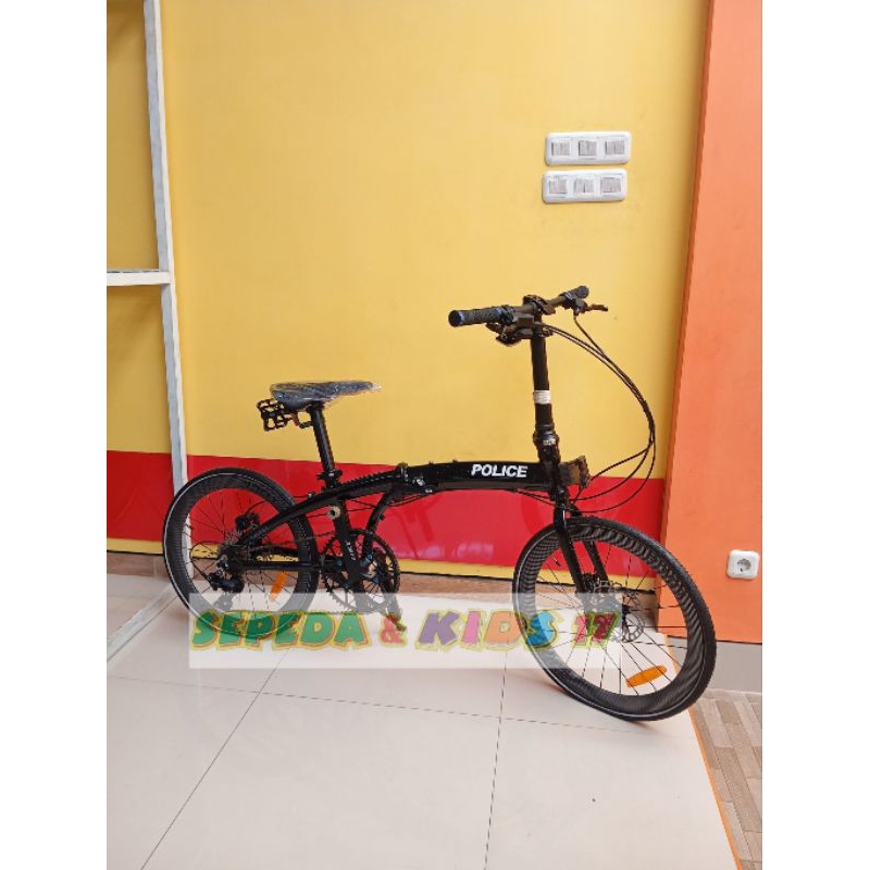 sepeda lipat element 20 ecosmo 11 sp police diamond/sepedalipatjogjapromo