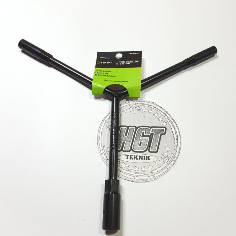 TEKIRO Kunci sock Y panjang ukuran 8 10 12 / 12 14 17 kunci Sok Y panjang