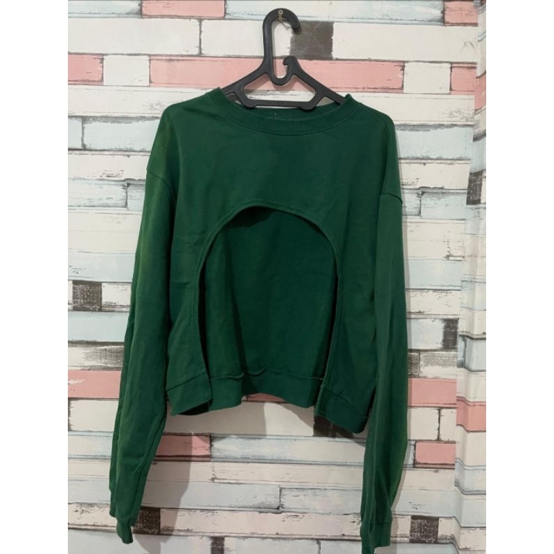 Emerald Cut-Out Sweater