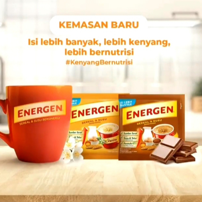 

Energen Sereal & Susu Bersinergi - 1 Renceng (Isi 10 Sachet)