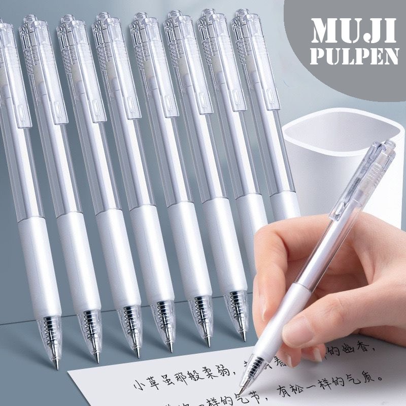 

Gel pens 0.5mm pulpen hitam ink ins Muji style
