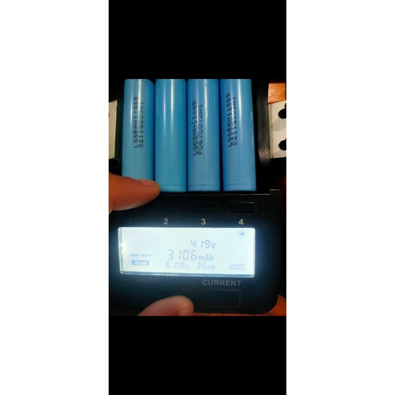 high drain 18650 Kapasitas 3100 MAh Merk LG