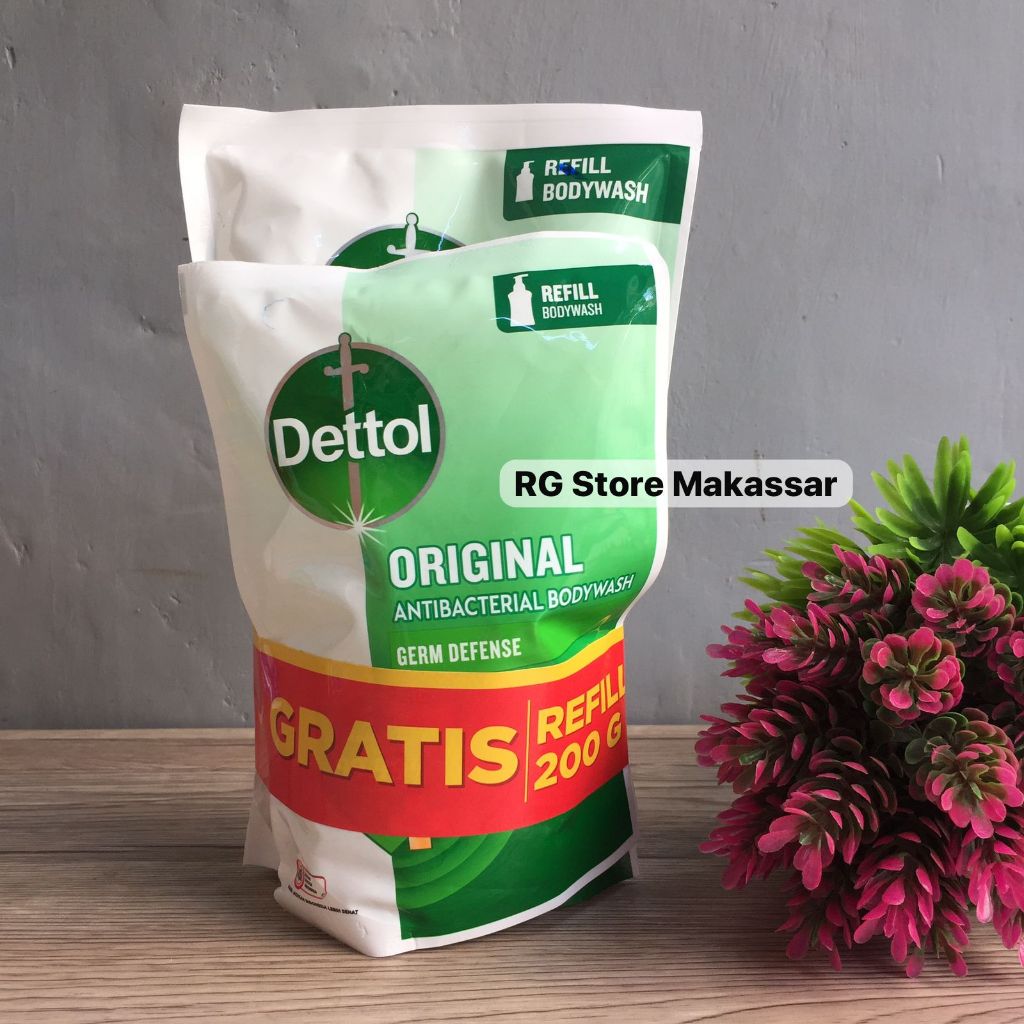 Dettol Sabun Mandi Cair Original 370ml Gratis  Original 200ml