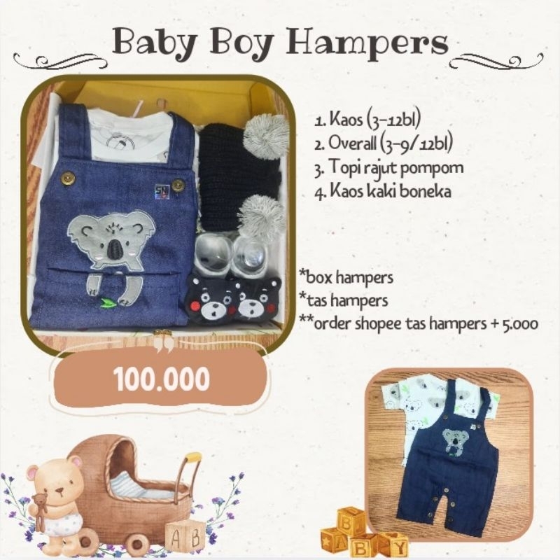 

hampers bayi laki laki / kado lahiran free bubble wrap + extra dus