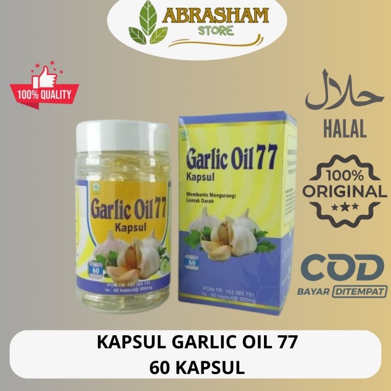 Kapsul Minyak Bawang Putih GARLIC OIL 77  Kapsul Herbal Bawang Putih Begarlic 60 Kapsul Original Kap