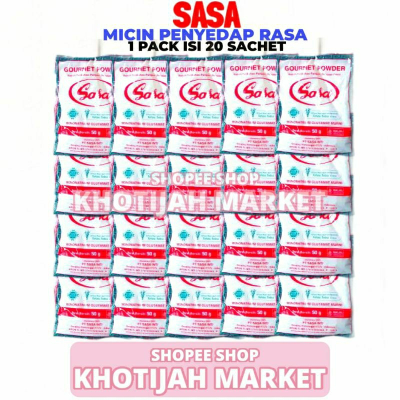 

Sasa Micin 1 Pack Isi 20 Sachet 5Gram