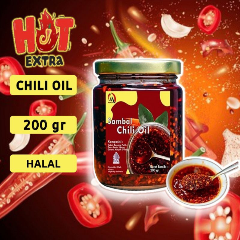 

Sambal minyak Bawang cabai - Garlic Chili Oil 200 gr by Momera