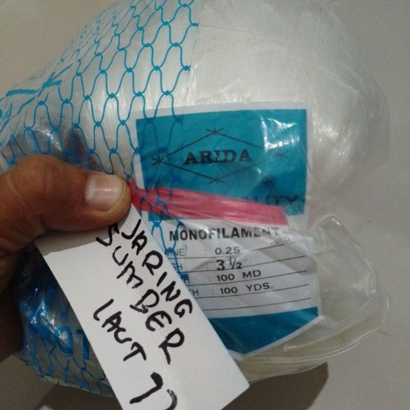 jaring ikan arida 3½ inch 0.25 100md/100yds YOKO