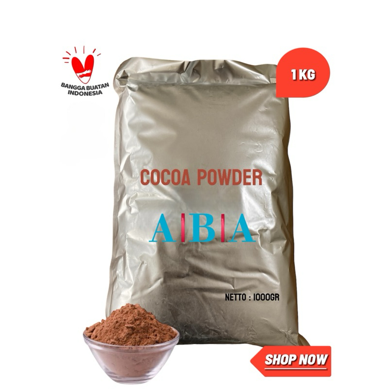 

Cokelat Bubuk ABA Cocoa Powder Type 1000AB Kemasan Alu 1000gr/500g Pure 100% Bubuk Cokelat Asli