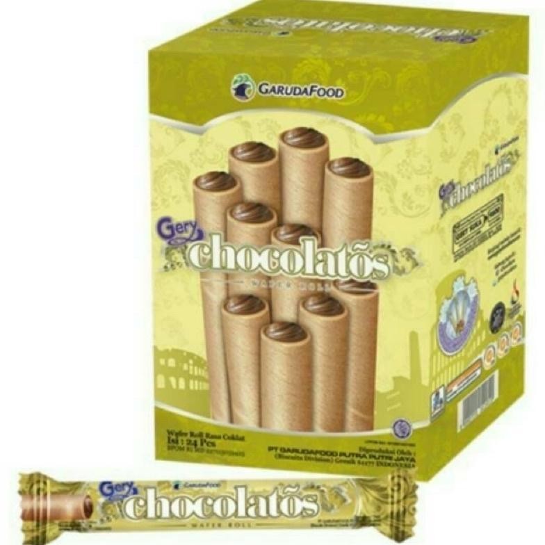 

GERY CHOCOLATOS WAFER ROLL 500an 1 BOX isi 24 PCS - CHOCOLAT