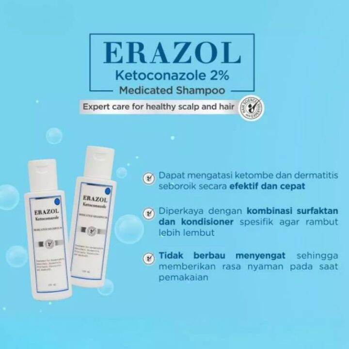 ERHA ERAZOL MEDICATED SHAMPOO 100 ML/Shampoo anti ketombe
