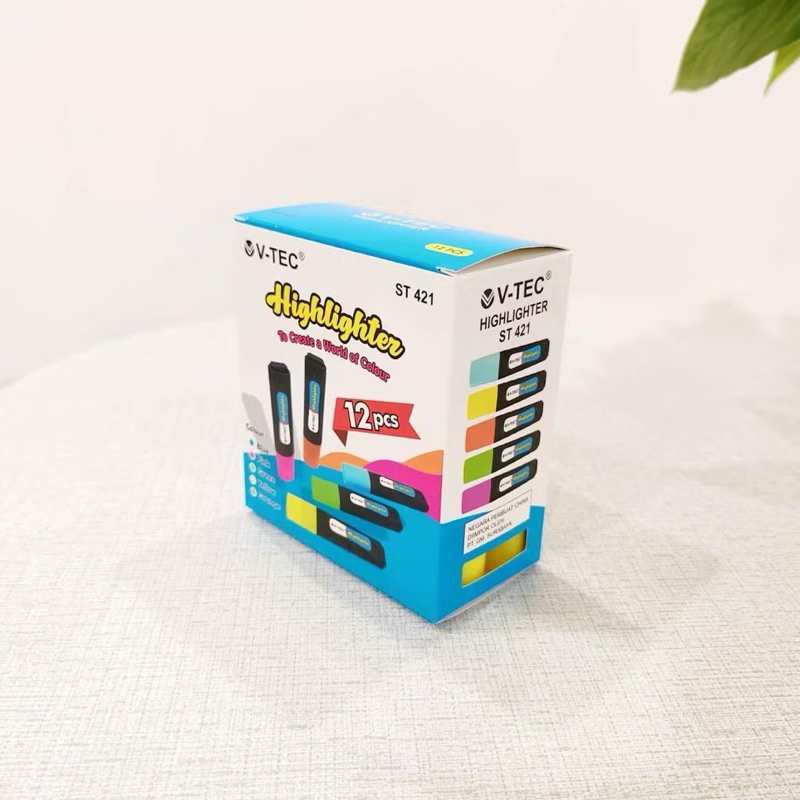 

1Box Highlighter V-TEC ST-421 ( Stabilo / Text Marker )