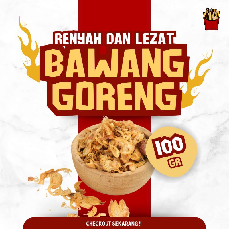 

Bawang Goreng Asli Premium Kualitas Super 100Gr