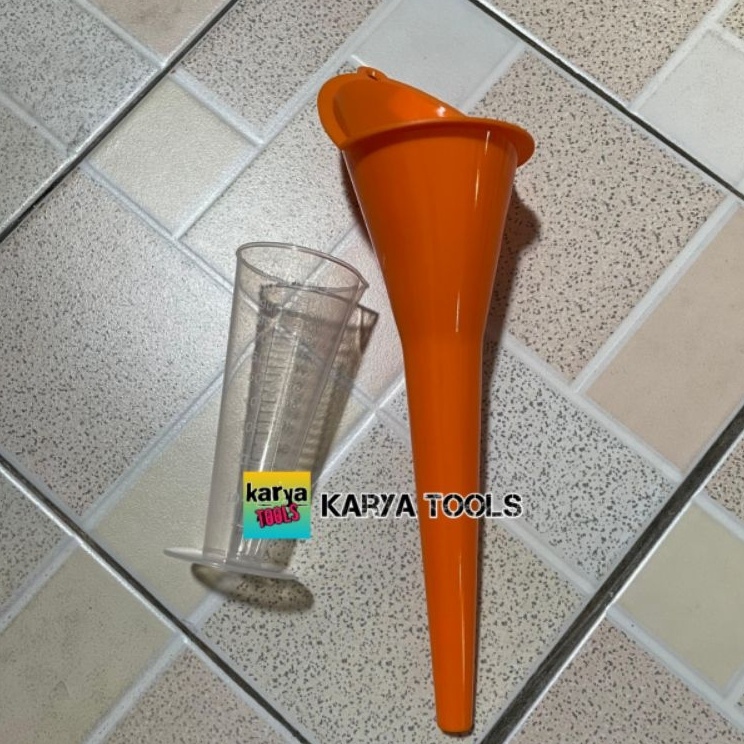 Model Keren  Paket Corong Oli Dan Takar Oli Mesin Motor Corong Minyak Takar Oli 1ml