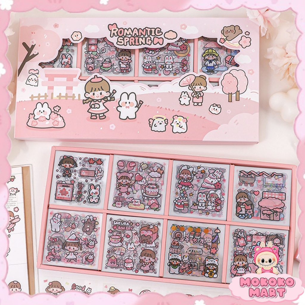 

MM Stiker Box Koleksi Sticker Aesthetic 200 Lembar Stiker DIY Stiker Pack Cute Souvenir Lucu Hampers