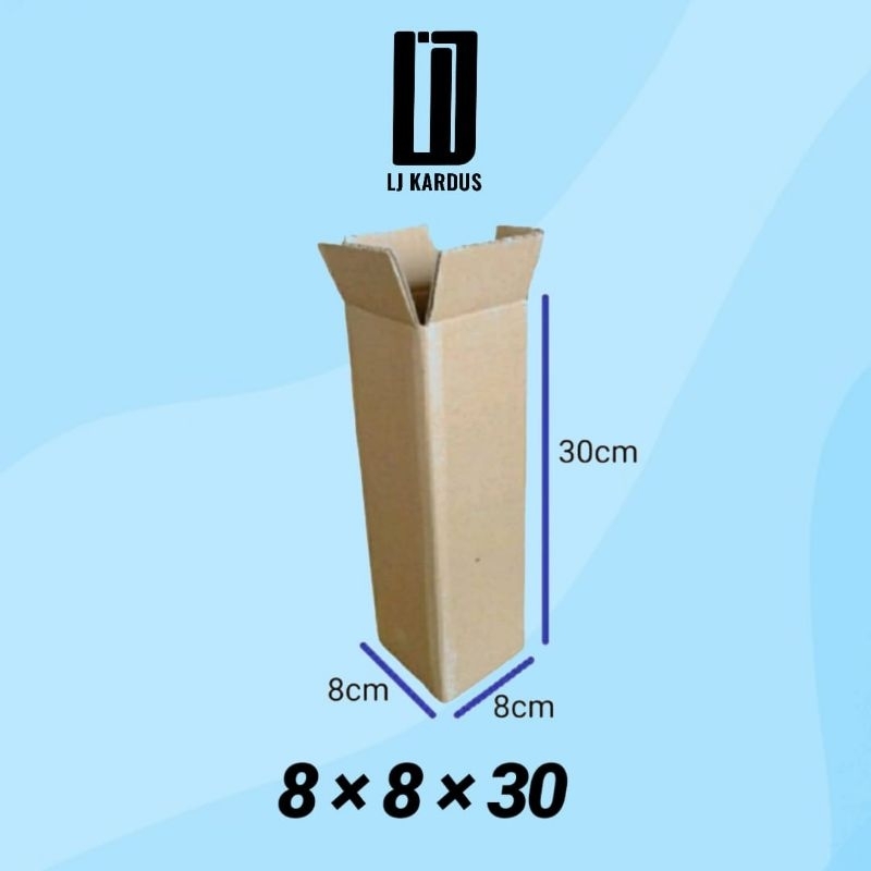 

kardus packing botol ukuran 8x8x30