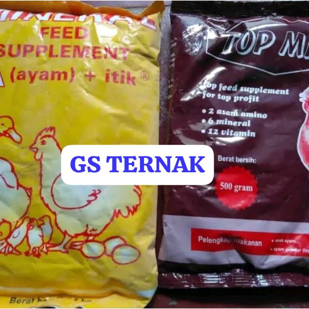 kly Paket Top Mix gr dan Mineral Ayam 1 kg (Campuran Pakan Ayam)