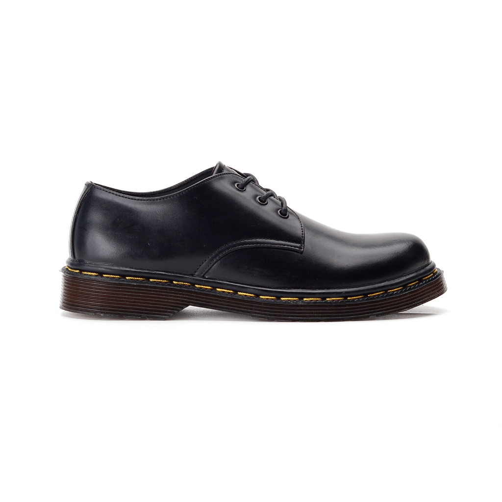 Greata - Sepatu Pria Pantofel Casual Touring 100% Kulit Asli Murah Kalmar Black Formal Docmart Low C