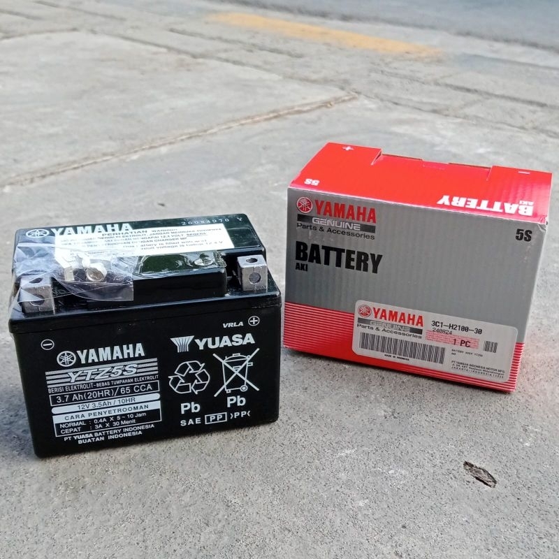 AKI ACCU KERING YAMAHA 3C1 GTZ5S YTZ5S 12V 3,5A BATERAI KARISMA SUPRA X 125 SPIN BEAT VARIO 110 OLD 