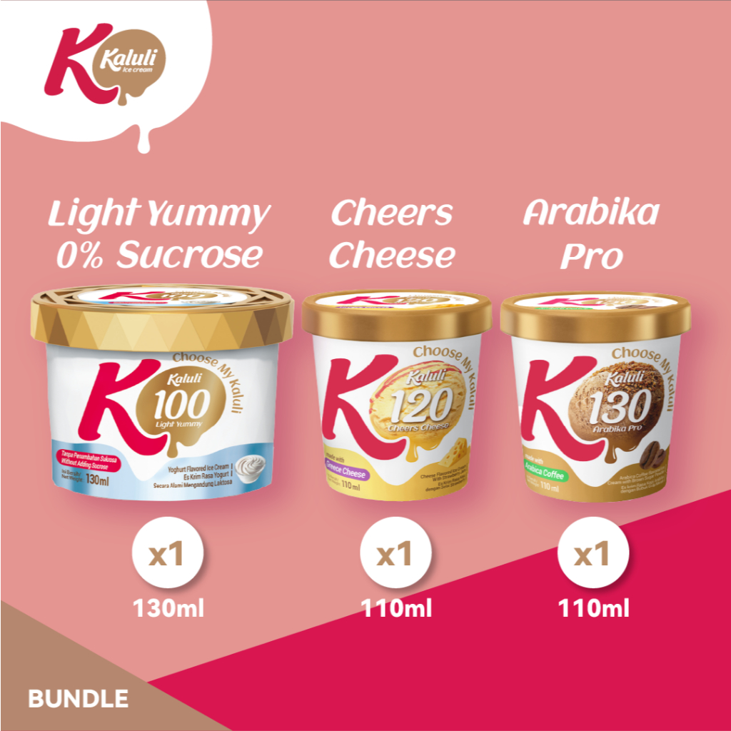 

Kaluli Ice Cream Mix Cup Series - Low Fat Low Calorie Ice Cream / Es Krim Kaluli