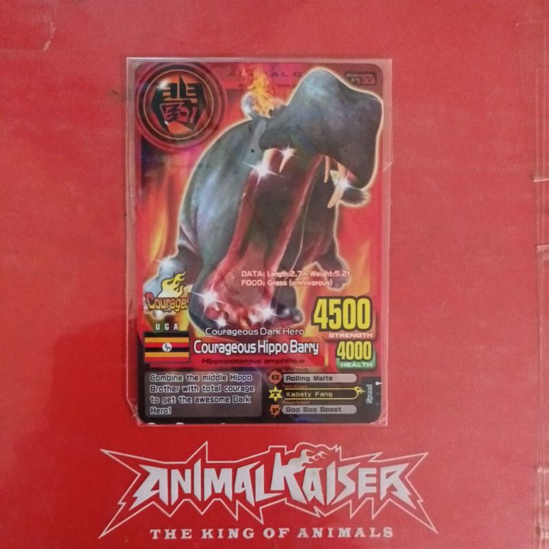 ANIMAL KAISER COURAGEOUS HIPPO BARRY RARE ORIGINAL |BANDAI NAMCO | EVOLUTION 5| BOSS ANIMAL | Harga 