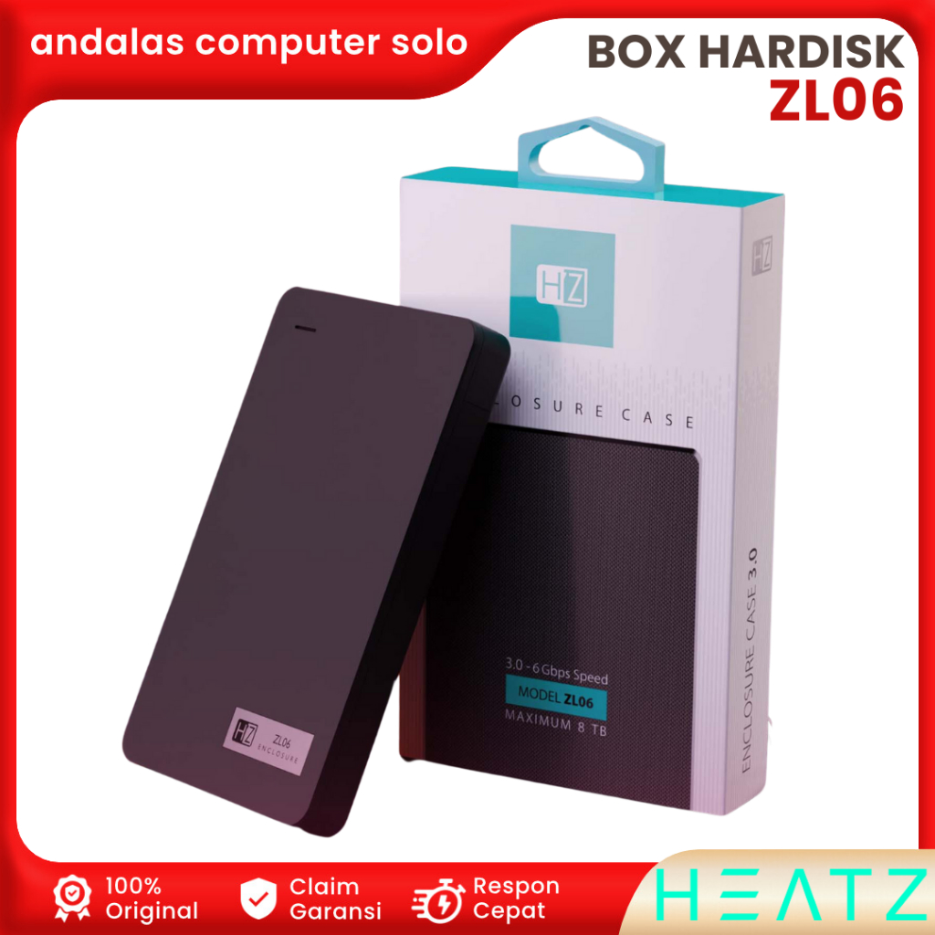 CASE BOX HDD HARDISK 2.5" HEATZ ZL06 ENCLOSURE HDD BOX USB 3.0