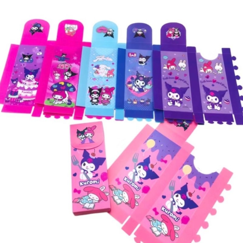 

Tempat pensil mika lipat sanrio kuromi (1 pcs) / Kotak pensil lipat mika kuromi sanrio / Pencil case kuromi mika lipat per pcs