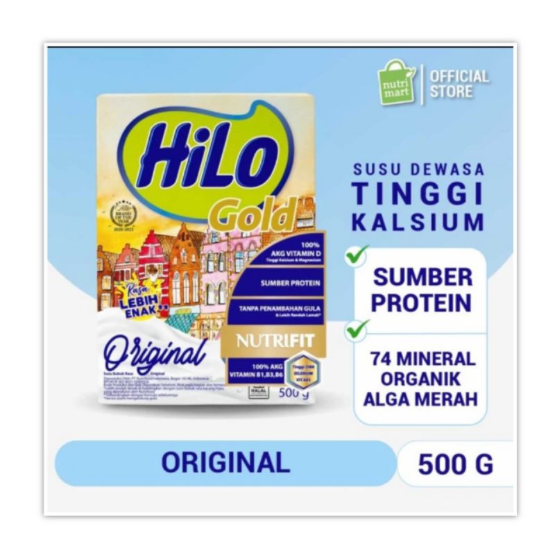 

Hilo Gold Original 500 gr Susu Dewasa Tinggi Kalsium