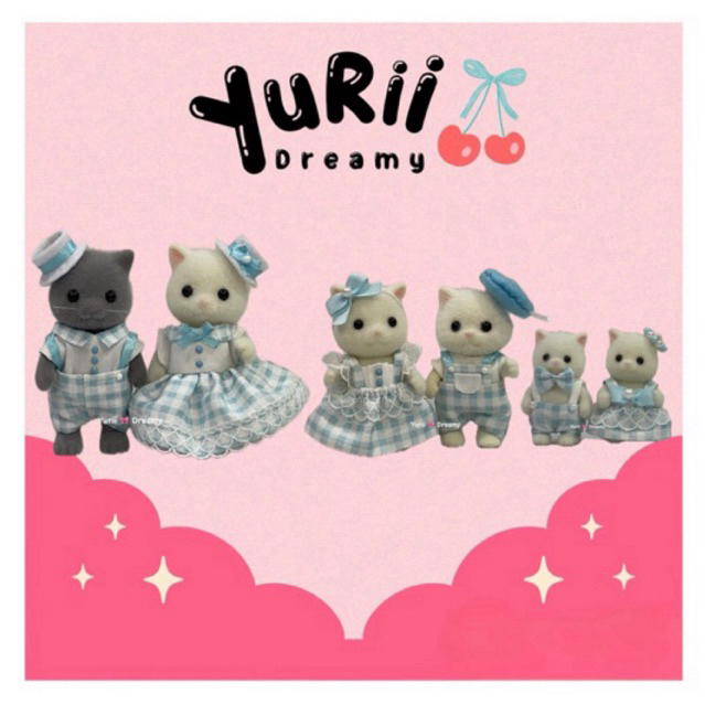 Baju Sylvanian baju boneka - Set Family Clothes Baju Seragam Keluarga Mainan Rare Item