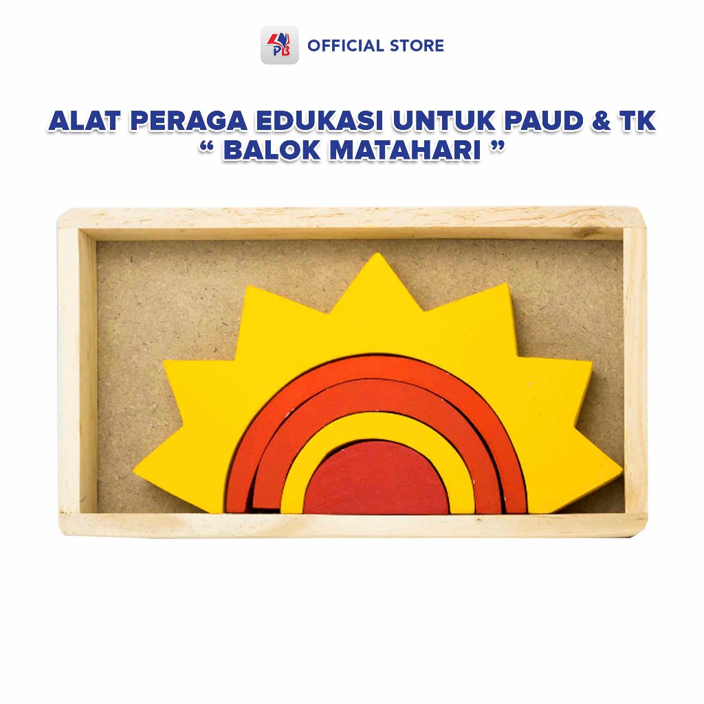 Mainan Edukasi Balok Kayu Balok Matahari / Puzzle Untuk Anak / UD BAROKAH ALAT PERAGA TK & APE - UD