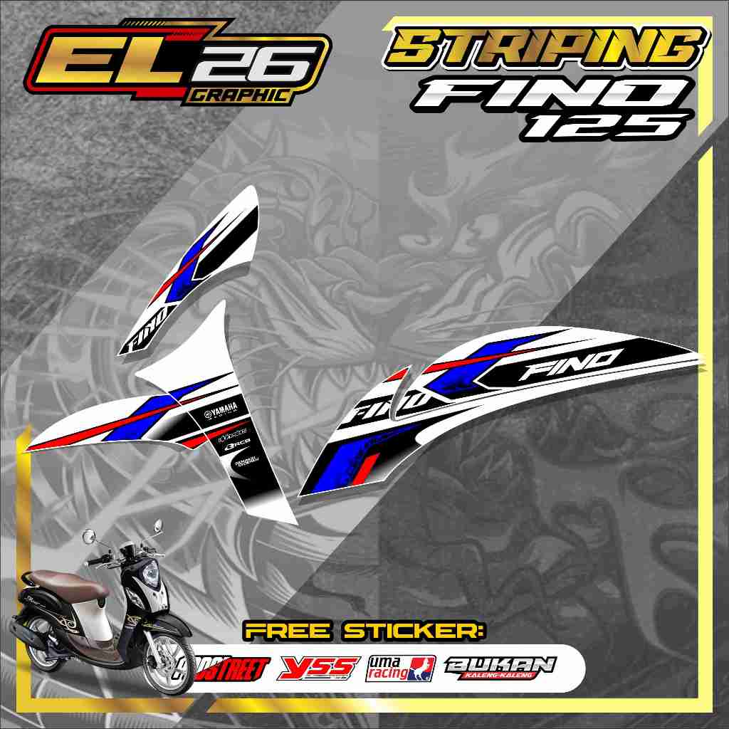 646 STRIPING STICKER FINO 125  - STICKER FINO 125 MOTIF PETRONAS